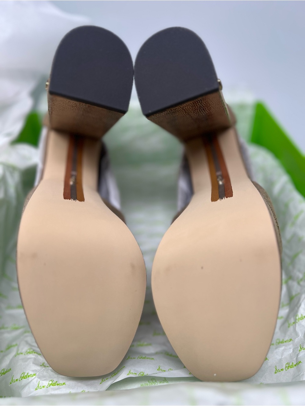 Sam Edelman Metallic Copper Platform Block Heels - Picture 6 of 9